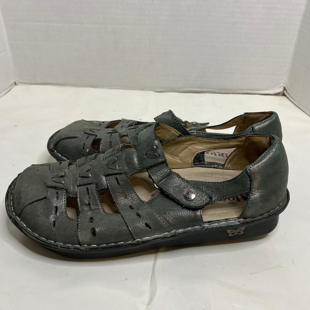 Alegria Cognac PESCA-204 Fishermans Sandals Size 41 Leather